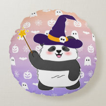 Halloween Cute Baby Panda Witch Magic Wand