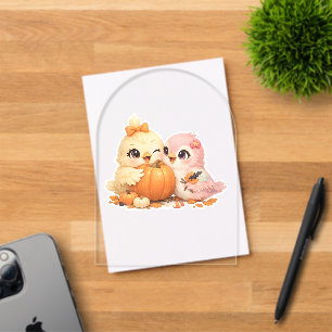Halloween Cute Bird Friends Acrylic Block Invitations