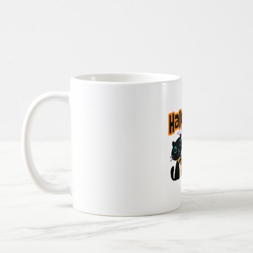 Halloween Cute Black Cat Coffee Mug