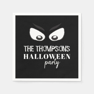 Halloween Cute Black Simple Spooky Ghost Eyes Napkins