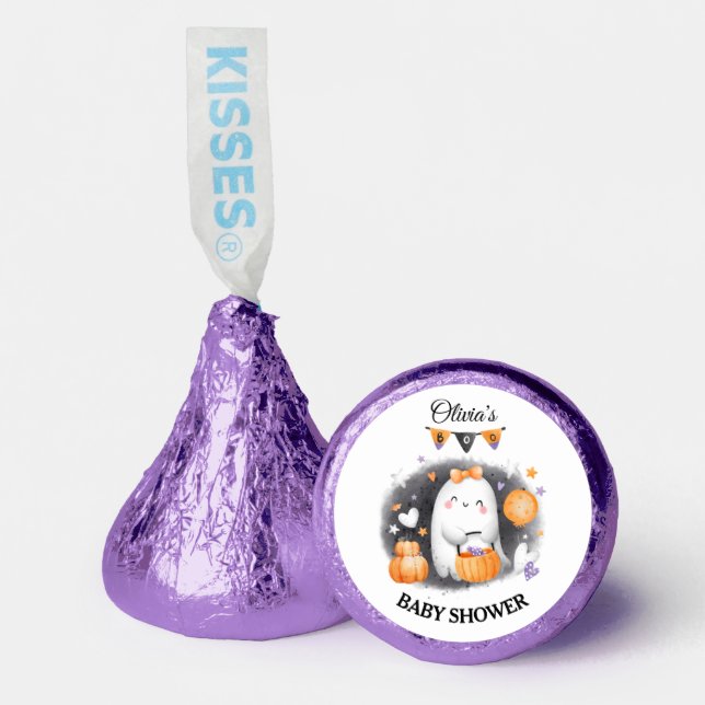 Halloween Cute Boo Girl Candy Hershey®'s Kisses (Front)
