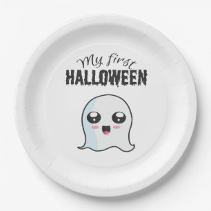 Halloween Cute Boo Newborn Baby Girl First Hallowe Paper Plates