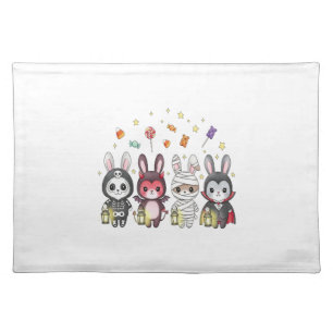 Halloween Cute Bunny Costume Cloth Placemat