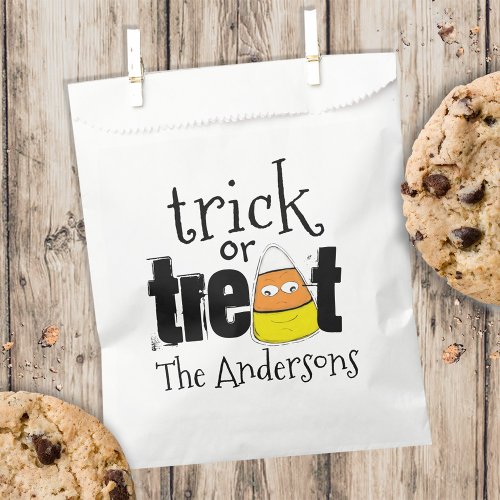 Halloween Cute Candy Corn Smiling Trick or Treat Favor Bag