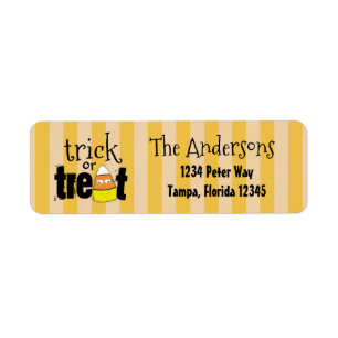 Halloween Cute Candy Corn Smiling Whimsical Label