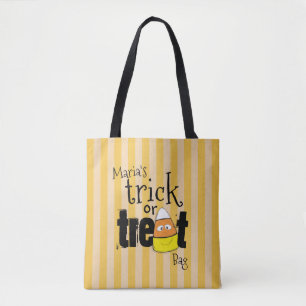 Halloween Cute Candy Corn Whimsical Trick or Treat Tote Bag