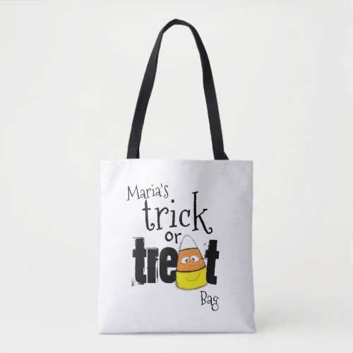 Halloween Cute Candy Corn Whimsical Trick or Treat Tote Bag