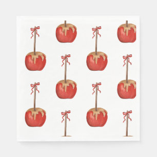 Halloween cute Carmel apple bow spooky Napkins