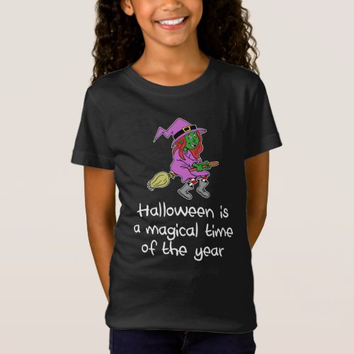 Halloween Cute Cartoon Witch T_Shirt