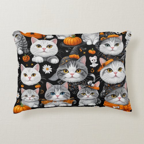 halloween cute cat pillow