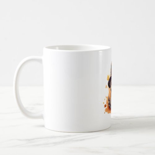 Halloween cute cat with a hat   coffee mug