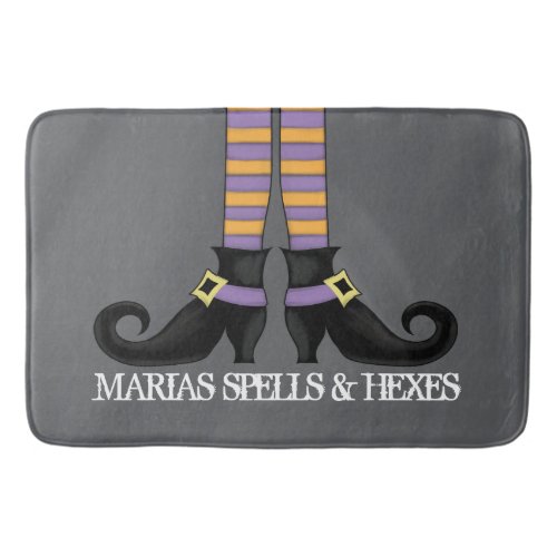 Halloween Cute Chic Whimsical Witch Shoes Bath Mat