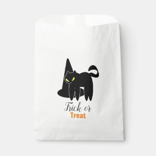 Halloween Cute Creepy Cat and Witch Hat Favor Bag
