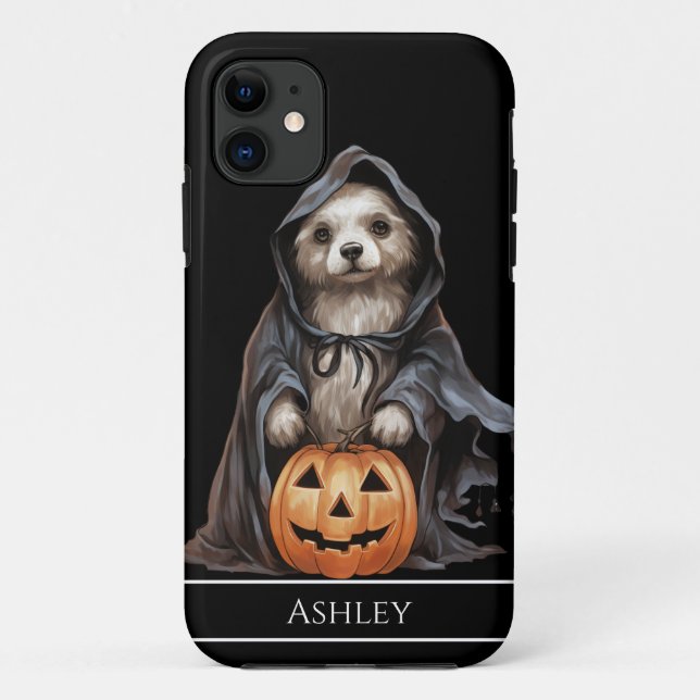 Halloween Cute Dog Ghost Personalized Case-Mate iPhone Case (Back)
