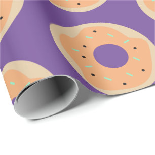 Halloween Cute Donuts Sprinkles Frosted Wrapping Paper