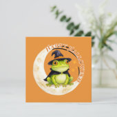 Halloween Cute Frog Toad Witch Green (Standing Front)