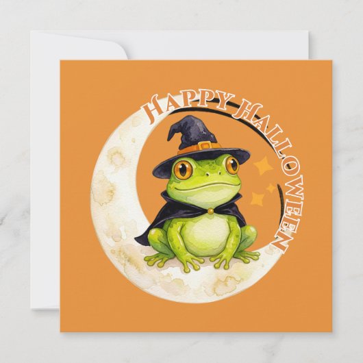 Halloween Cute Frog Toad Witch Green (Front)