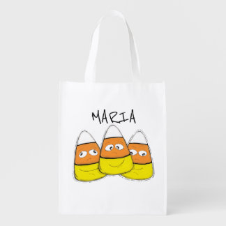 Halloween Cute Funny Candy Corn Whimsical Grocery Bag