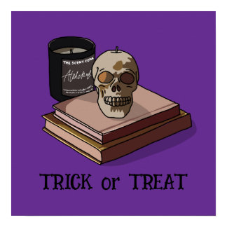 Halloween Cute Funny Whimsical Skull  Poster