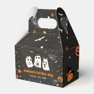 Halloween Cute Ghost 1st Birthday Spooktacular Favor Boxes