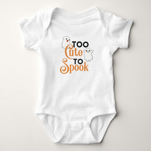 Halloween Cute Ghost Baby Bodysuit (Front)