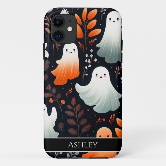 Halloween  Cute Ghost Boho Personalized Case-Mate iPhone Case (Back)