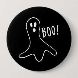 Halloween Cute Ghost Booo Button