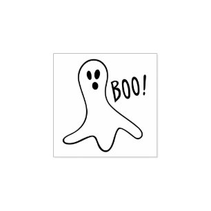 Halloween Cute Ghost Custom Rubber Stamp