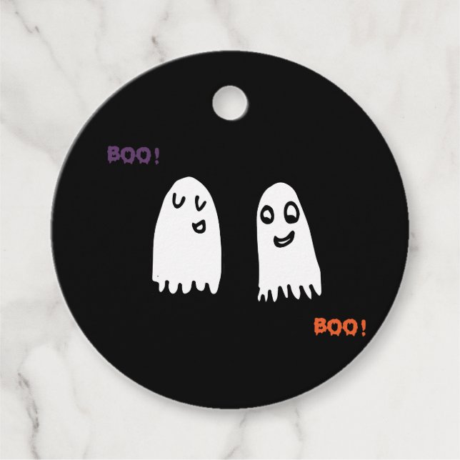 Halloween Cute Ghost Favor Tags (Front)