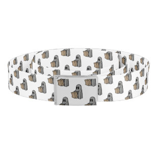 Halloween, Cute Ghost Gray, Trick Or Treat, Boo Belt