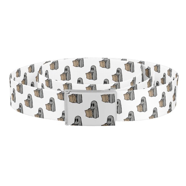 Halloween, Cute Ghost Gray, Trick Or Treat, Boo Belt (Coil)