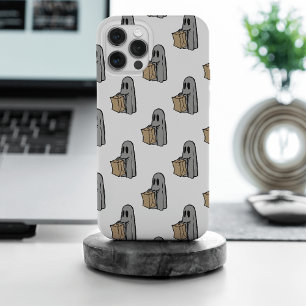 Halloween, Cute Ghost Gray, Trick Or Treat, Boo iPhone 15 Pro Max Case