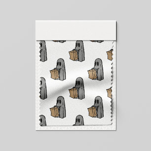 Halloween, Cute Ghost Gray, Trick Or Treat, Boo Fabric