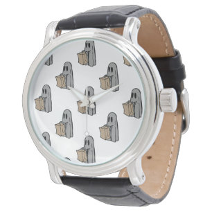 Halloween, Cute Ghost Gray, Trick Or Treat, Boo Watch