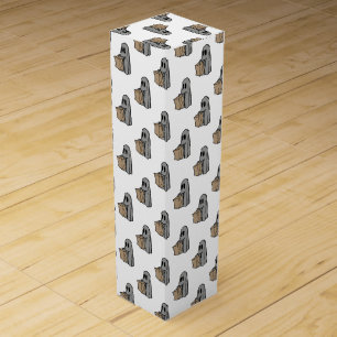Halloween, Cute Ghost Gray, Trick Or Treat, Boo Wine Box