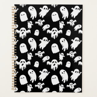 Halloween Cute Ghost Pattern Planner