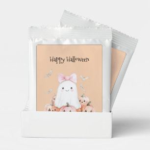 Halloween Cute Ghost Pink Orange Pumpkins Bats Lemonade Drink Mix