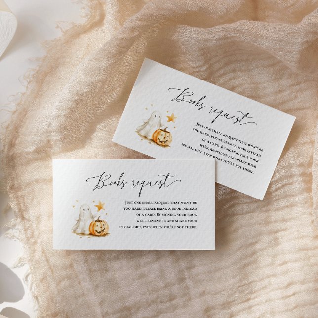 Halloween Cute Ghost Pumpkin Book Request  Enclosure Card (Creator Uploaded)