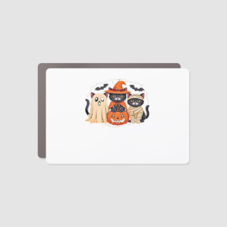 Halloween Cute Ghost Pumpkin Cat Classic T-Shirt_1 Car Magnet