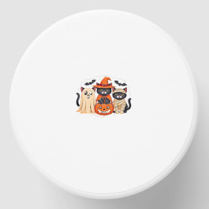 Halloween Cute Ghost Pumpkin Cat Classic T-Shirt_1 Mini Candle Favors