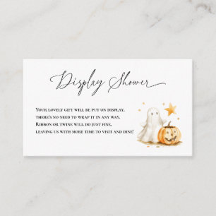 Halloween Cute Ghost Pumpkin Display Baby Shower Enclosure Card