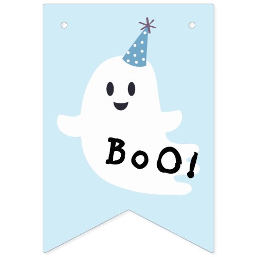 Halloween Cute Ghost Spooky One 1st Birthday Party Bunting Flags