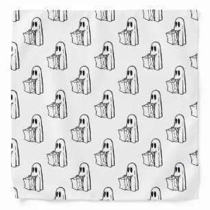 Halloween, Cute Ghost White, Trick Or Treat, Boo Bandana