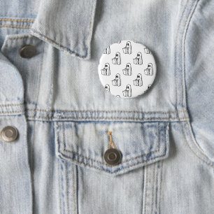 Halloween, Cute Ghost White, Trick Or Treat, Boo Button