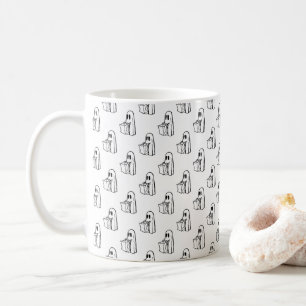 Halloween, Cute Ghost White, Trick Or Treat, Boo Coffee Mug
