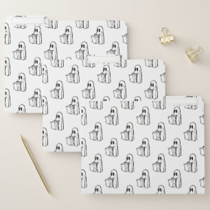 Halloween, Cute Ghost White, Trick Or Treat, Boo File Folder