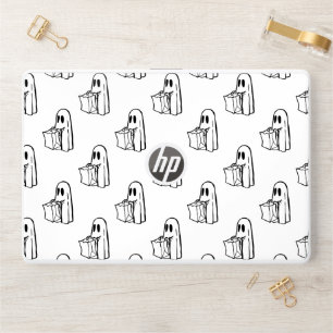 Halloween, Cute Ghost White, Trick Or Treat, Boo HP Laptop Skin