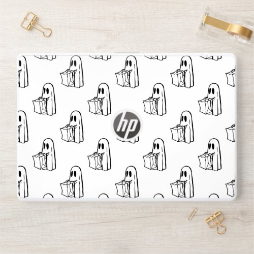 Halloween Cute Ghost White Trick Or Treat Boo HP Laptop Skin