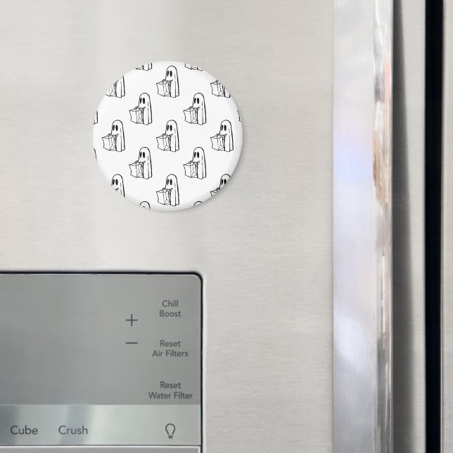 Halloween, Cute Ghost White, Trick Or Treat, Boo Magnet (In Situ (Fridge))