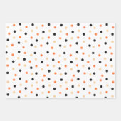 Halloween Cute Ghosts Black and Orange Wrapping Pa Wrapping Paper Sheets (Front 3)